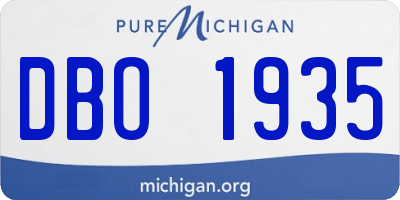 MI license plate DBO1935