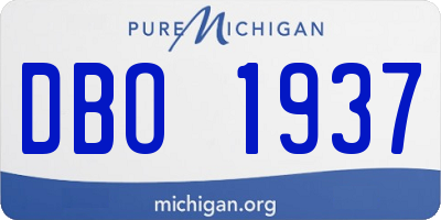 MI license plate DBO1937