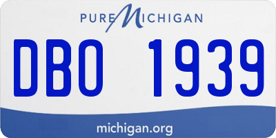MI license plate DBO1939