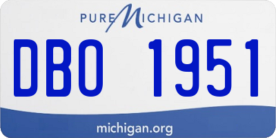 MI license plate DBO1951