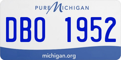 MI license plate DBO1952