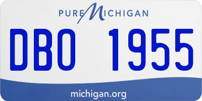 MI license plate DBO1955