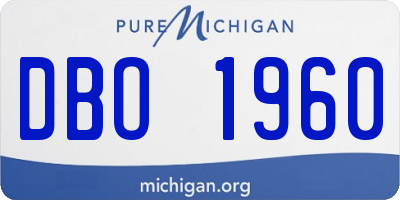 MI license plate DBO1960