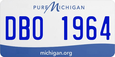 MI license plate DBO1964