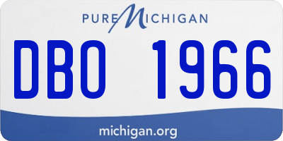MI license plate DBO1966