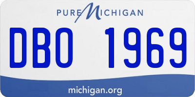 MI license plate DBO1969