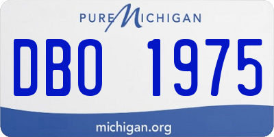 MI license plate DBO1975