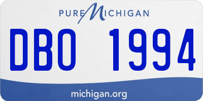 MI license plate DBO1994