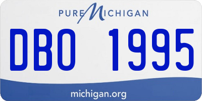 MI license plate DBO1995