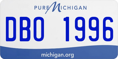 MI license plate DBO1996