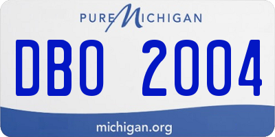 MI license plate DBO2004