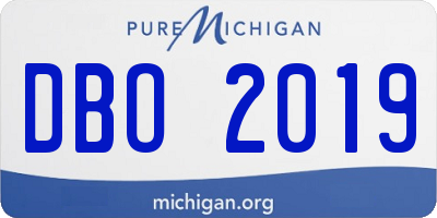 MI license plate DBO2019