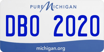 MI license plate DBO2020