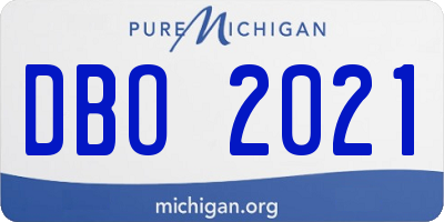MI license plate DBO2021