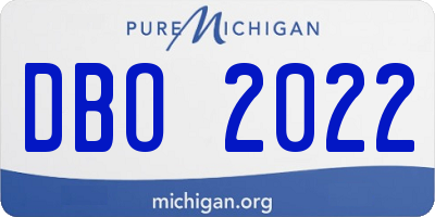 MI license plate DBO2022