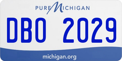 MI license plate DBO2029