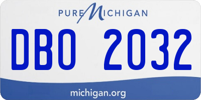 MI license plate DBO2032