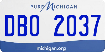 MI license plate DBO2037