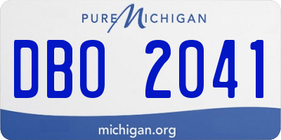 MI license plate DBO2041