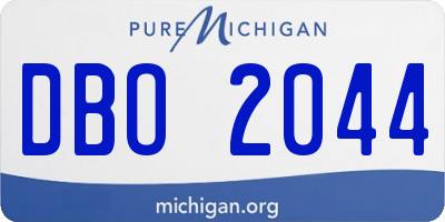 MI license plate DBO2044