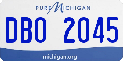 MI license plate DBO2045