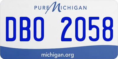 MI license plate DBO2058