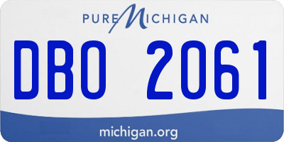 MI license plate DBO2061