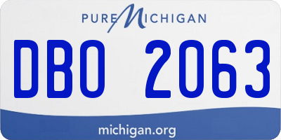 MI license plate DBO2063