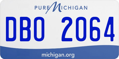MI license plate DBO2064