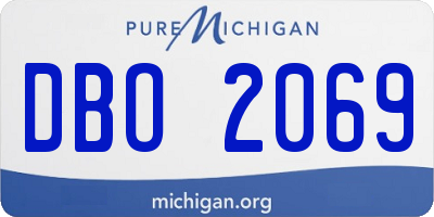 MI license plate DBO2069