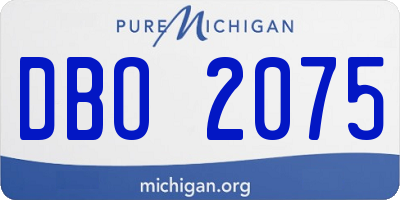 MI license plate DBO2075