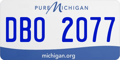 MI license plate DBO2077