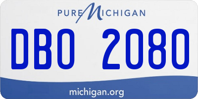 MI license plate DBO2080