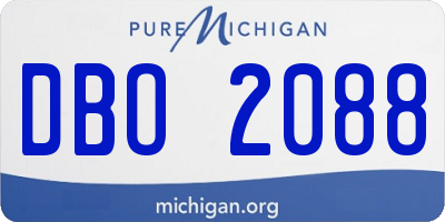 MI license plate DBO2088