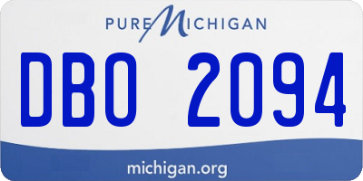 MI license plate DBO2094