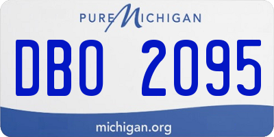 MI license plate DBO2095