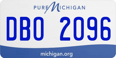 MI license plate DBO2096