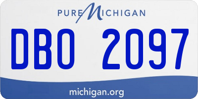 MI license plate DBO2097