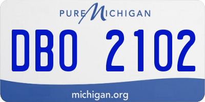 MI license plate DBO2102