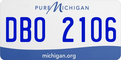 MI license plate DBO2106
