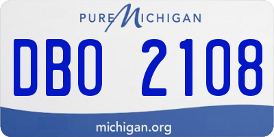 MI license plate DBO2108