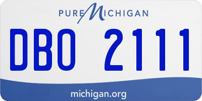 MI license plate DBO2111