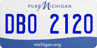 MI license plate DBO2120