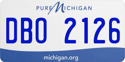 MI license plate DBO2126