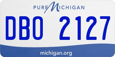 MI license plate DBO2127