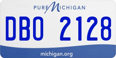 MI license plate DBO2128