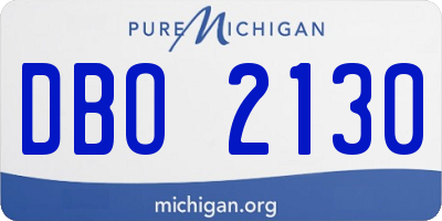 MI license plate DBO2130