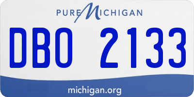 MI license plate DBO2133