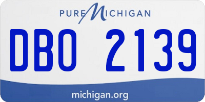 MI license plate DBO2139