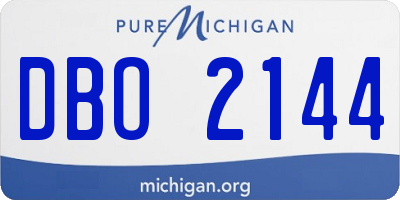 MI license plate DBO2144